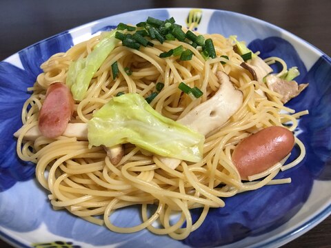 キャベツとエリンギのバター醤油パスタ☆